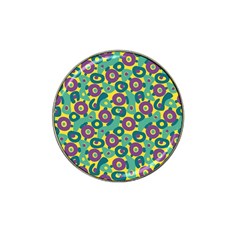 Discrete State Turing Pattern Polka Dots Green Purple Yellow Rainbow Sexy Beauty Hat Clip Ball Marker by Mariart