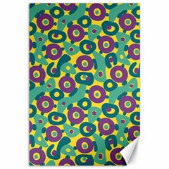 Discrete State Turing Pattern Polka Dots Green Purple Yellow Rainbow Sexy Beauty Canvas 12  X 18   by Mariart