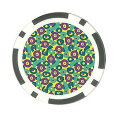 Discrete State Turing Pattern Polka Dots Green Purple Yellow Rainbow Sexy Beauty Poker Chip Card Guard (10 Pack) by Mariart