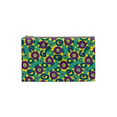 Discrete State Turing Pattern Polka Dots Green Purple Yellow Rainbow Sexy Beauty Cosmetic Bag (small)  by Mariart