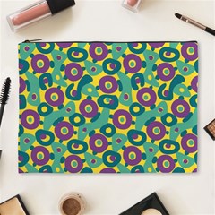 Discrete State Turing Pattern Polka Dots Green Purple Yellow Rainbow Sexy Beauty Cosmetic Bag (xl)