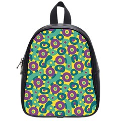 Discrete State Turing Pattern Polka Dots Green Purple Yellow Rainbow Sexy Beauty School Bag (small) by Mariart