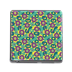 Discrete State Turing Pattern Polka Dots Green Purple Yellow Rainbow Sexy Beauty Memory Card Reader (square) by Mariart