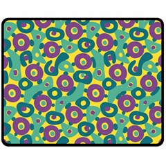 Discrete State Turing Pattern Polka Dots Green Purple Yellow Rainbow Sexy Beauty Fleece Blanket (medium)  by Mariart