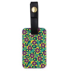 Discrete State Turing Pattern Polka Dots Green Purple Yellow Rainbow Sexy Beauty Luggage Tags (one Side)  by Mariart