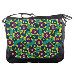 Discrete State Turing Pattern Polka Dots Green Purple Yellow Rainbow Sexy Beauty Messenger Bags by Mariart