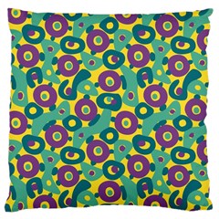 Discrete State Turing Pattern Polka Dots Green Purple Yellow Rainbow Sexy Beauty Large Cushion Case (one Side) by Mariart