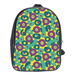 Discrete State Turing Pattern Polka Dots Green Purple Yellow Rainbow Sexy Beauty School Bag (xl) by Mariart