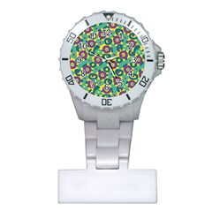 Discrete State Turing Pattern Polka Dots Green Purple Yellow Rainbow Sexy Beauty Plastic Nurses Watch