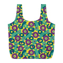 Discrete State Turing Pattern Polka Dots Green Purple Yellow Rainbow Sexy Beauty Full Print Recycle Bags (l)  by Mariart