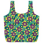 Discrete State Turing Pattern Polka Dots Green Purple Yellow Rainbow Sexy Beauty Full Print Recycle Bags (L)  Front