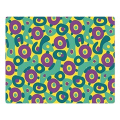 Discrete State Turing Pattern Polka Dots Green Purple Yellow Rainbow Sexy Beauty Double Sided Flano Blanket (large) 