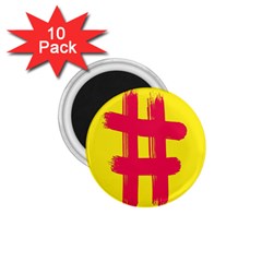 Fun Ain t Gone Fence Sign Red Yellow Flag 1 75  Magnets (10 Pack) 