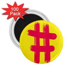 Fun Ain t Gone Fence Sign Red Yellow Flag 2 25  Magnets (100 Pack) 