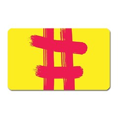 Fun Ain t Gone Fence Sign Red Yellow Flag Magnet (rectangular)