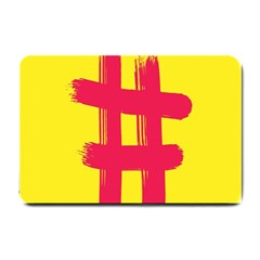 Fun Ain t Gone Fence Sign Red Yellow Flag Small Doormat  by Mariart