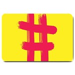 Fun Ain t Gone Fence Sign Red Yellow Flag Large Doormat  30 x20  Door Mat