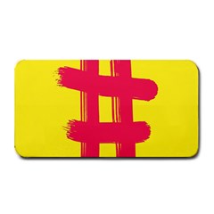 Fun Ain t Gone Fence Sign Red Yellow Flag Medium Bar Mats by Mariart