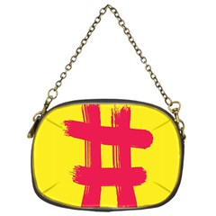 Fun Ain t Gone Fence Sign Red Yellow Flag Chain Purses (one Side)  by Mariart