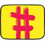 Fun Ain t Gone Fence Sign Red Yellow Flag Fleece Blanket (Mini) 35 x27  Blanket