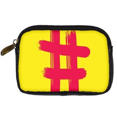 Fun Ain t Gone Fence Sign Red Yellow Flag Digital Camera Cases by Mariart