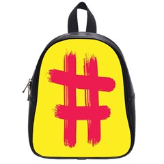 Fun Ain t Gone Fence Sign Red Yellow Flag School Bag (small) by Mariart