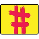 Fun Ain t Gone Fence Sign Red Yellow Flag Fleece Blanket (Medium)  60 x50  Blanket Front