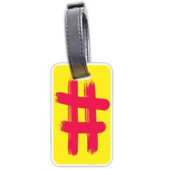 Fun Ain t Gone Fence Sign Red Yellow Flag Luggage Tags (one Side)  by Mariart