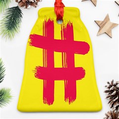 Fun Ain t Gone Fence Sign Red Yellow Flag Bell Ornament (two Sides)