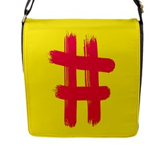 Fun Ain t Gone Fence Sign Red Yellow Flag Flap Messenger Bag (l)  by Mariart