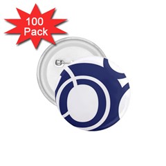 Garamond Blue White Wave Chevron 1 75  Buttons (100 Pack) 