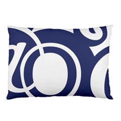 Garamond Blue White Wave Chevron Pillow Case by Mariart