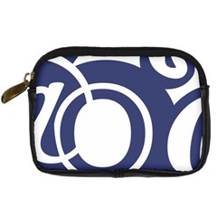 Garamond Blue White Wave Chevron Digital Camera Cases