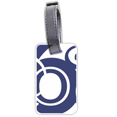 Garamond Blue White Wave Chevron Luggage Tags (one Side)  by Mariart