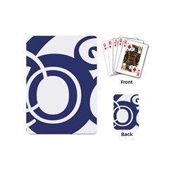 Garamond Blue White Wave Chevron Playing Cards (mini) 