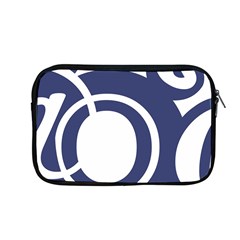 Garamond Blue White Wave Chevron Apple Macbook Pro 13  Zipper Case by Mariart