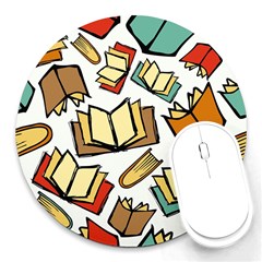 Friends Library Lobby Book Sale Round Mousepads by Mariart