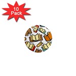 Friends Library Lobby Book Sale 1  Mini Magnet (10 pack)  Front