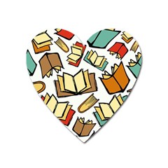 Friends Library Lobby Book Sale Heart Magnet by Mariart