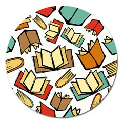 Friends Library Lobby Book Sale Magnet 5  (round) by Mariart