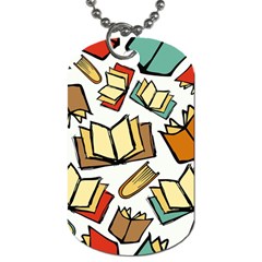 Friends Library Lobby Book Sale Dog Tag (one Side) by Mariart