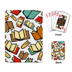 Friends Library Lobby Book Sale Playing Card by Mariart