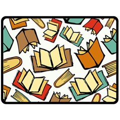 Friends Library Lobby Book Sale Fleece Blanket (large)  by Mariart