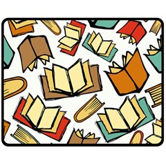 Friends Library Lobby Book Sale Fleece Blanket (medium)  by Mariart