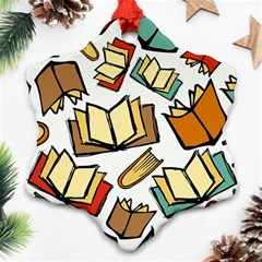 Friends Library Lobby Book Sale Ornament (snowflake) by Mariart