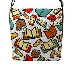 Friends Library Lobby Book Sale Flap Messenger Bag (l)  by Mariart