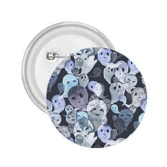 Ghosts Blue Sinister Helloween Face Mask 2 25  Buttons