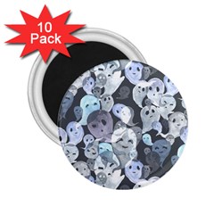 Ghosts Blue Sinister Helloween Face Mask 2 25  Magnets (10 Pack) 