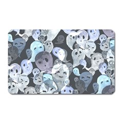 Ghosts Blue Sinister Helloween Face Mask Magnet (rectangular)