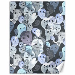 Ghosts Blue Sinister Helloween Face Mask Canvas 12  X 16   by Mariart